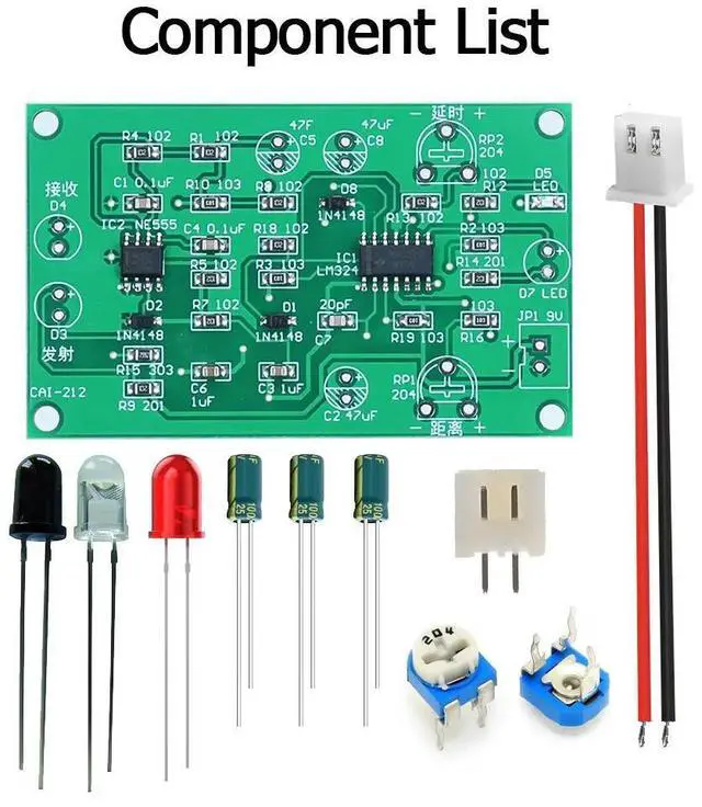 Alt view image 2 of 3 - Diy electronics kit Infrared sensing delay circuit with LED indicator(SMD components are soldered)