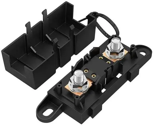 Main image of MEGA Fuse Block 250A Flat Type For Car Boat Compatible Bolt-On Blade Fuse Holder ANL Design