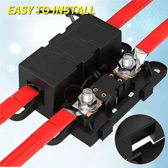 Alt view image 3 of 3 - MEGA Fuse Block 250A Flat Type For Car Boat Compatible Bolt-On Blade Fuse Holder ANL Design