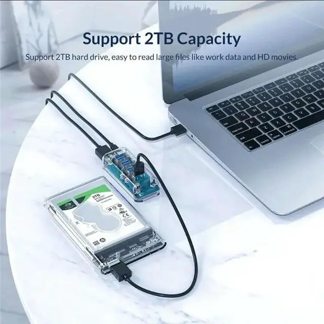 Alt view image 3 of 3 - YM-4XUSB3.0 Splitter HUB Laptop Desktop Computer Hub Multi-Port USB Docking Station Adapter Splitter Durable ,Rectangular Model