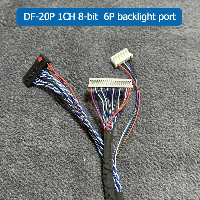 Main image of DF-20P 1CH 8-bit lvds cable with 6P backlight port 40cm