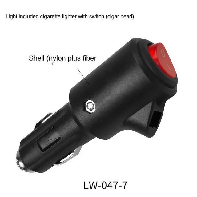 Alt view image 2 of 6 - Car Cigarette Lighter Plug Socket Converter High-High-Accessories 15A, 12v, 24v, Led Indicator Light