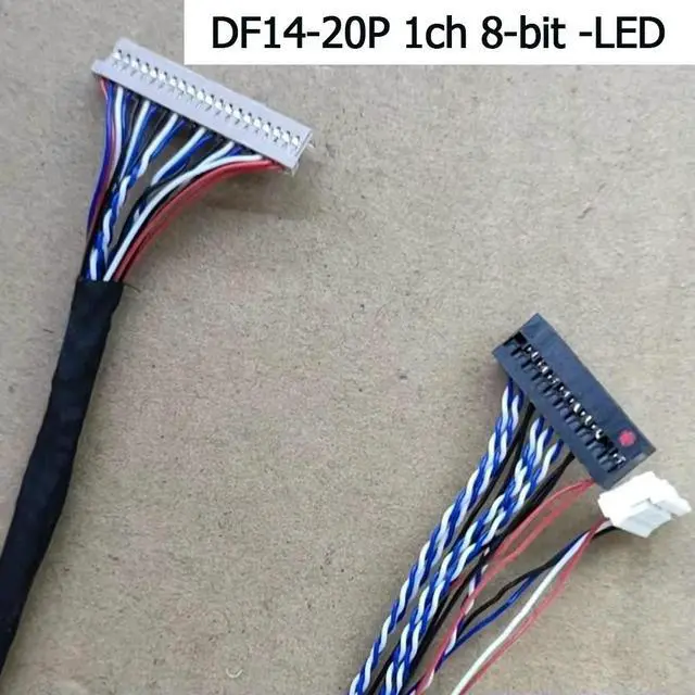 Alt view image 2 of 6 - DF14-20P 1ch 8-bit lvds cable for 10.1" Medical Display with 6P backlight cable 40cm