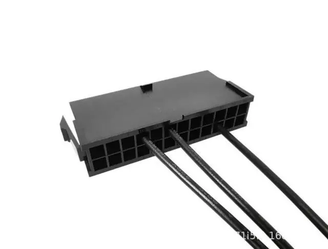Alt view image 3 of 6 - 54cm Cable Copper Tin Wire 24-Pin Female ATX PSU PC Power Supply Starter Tester Start Up Jumper with ON/OFF Switch