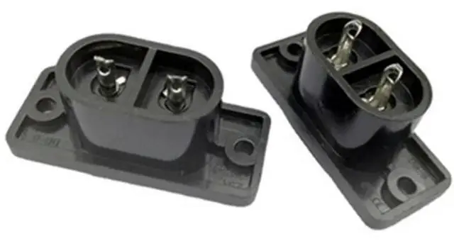 Alt view image 3 of 6 - 10pcs/lot AC Power Socket, IEC 320 C8 Male Firgure 8 Adapter Socket Black Overload Protection Inlet Socket AC-006
