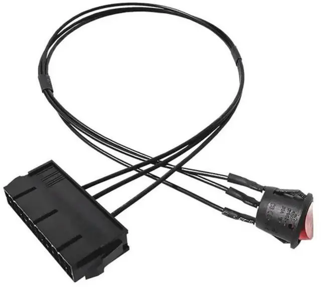 Main image of 54cm Cable Copper Tin Wire 24-Pin Female ATX PSU PC Power Supply Starter Tester Start Up Jumper with ON/OFF Switch
