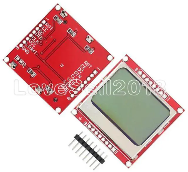 Main image of Electronics 84x48 84*48 5100 LCD Module With White Blacklight Adapter PCB LCD5100