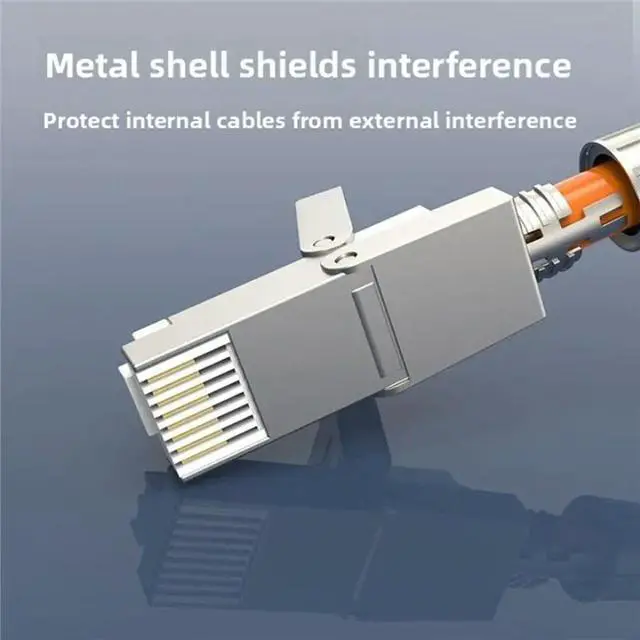 Main image of Cat 7 Crystal Head Cat 7 Shielded Crystal Head 10 Gigabit Cat 7 Crystal Head For PCB