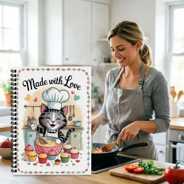 Alt view image 5 of 6 - 2025 Weekly Meal Planner Notebook With Tearable Grocery Lists Strong Spirals Binding