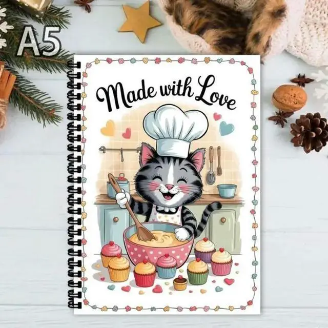Alt view image 6 of 6 - 2025 Weekly Meal Planner Notebook With Tearable Grocery Lists Strong Spirals Binding
