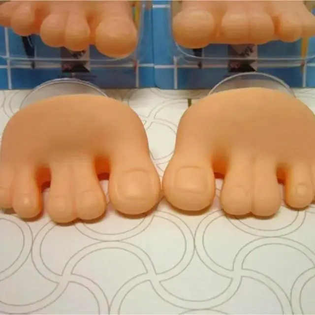 Alt view image 5 of 6 - Tooth Brush Holder Foot Toe Feet Toothbrush Holder Home Bathroom Accessory