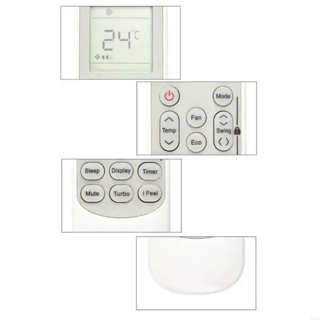 Alt view image 5 of 6 - 2025 Remote For Traiden EMTHS121A CMTHS121A Air Conditioner Use 2pcs 3ABatteries