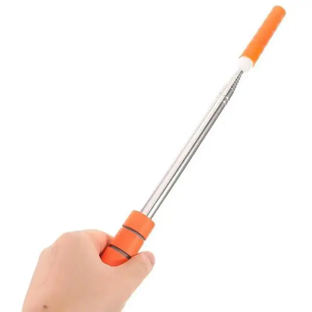 Alt view image 2 of 3 - For Wall Mural Sketching And Draft Drawing- Telescoping Chalk Writing Extension Rod With Plastic Clamp Holder