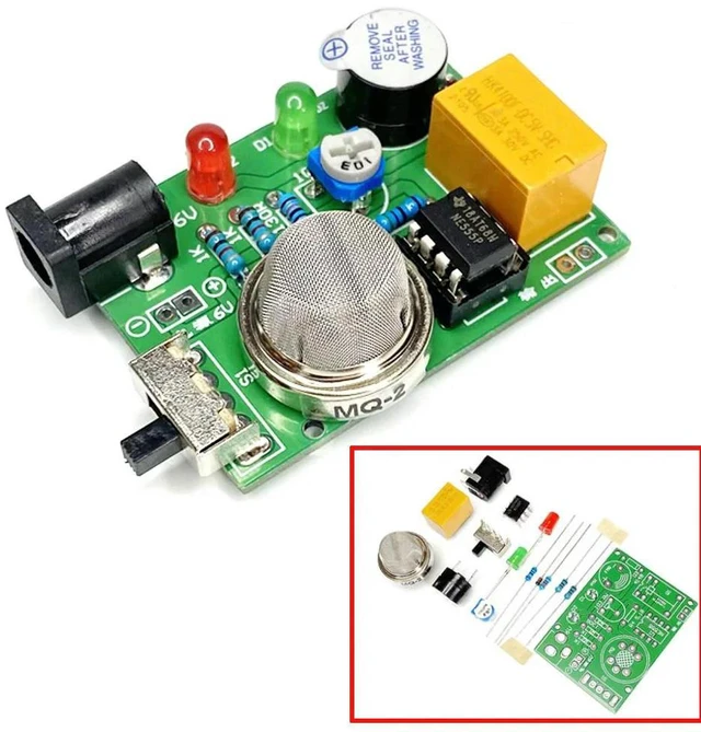 Main image of diy electronic kit MQ-2 smoke gas alarm harmful gas sensor alarm kit diy soldering project for learning