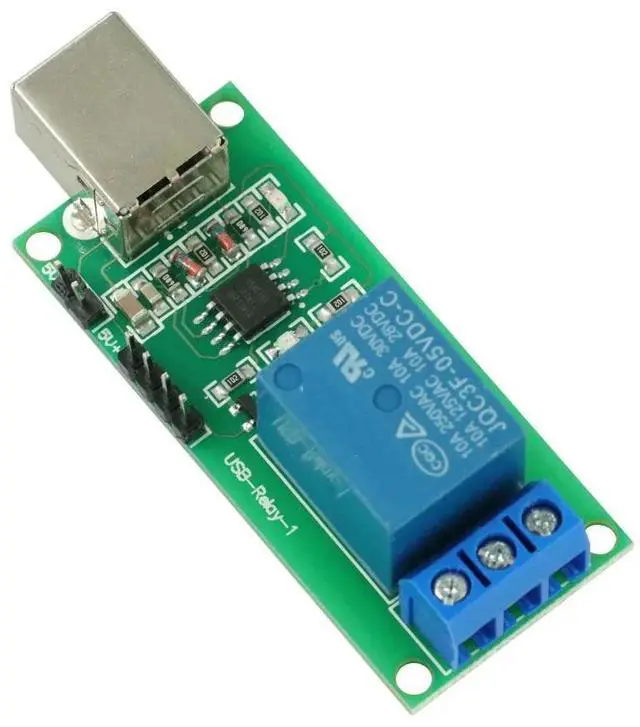 Main image of 1 Channel 1 CH USB Relay 5V Programmable Computer Control For Home 1CH Module Board HID For XP32 WIN7 250V 10A