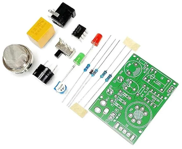 Alt view image 3 of 3 - diy electronic kit MQ-2 smoke gas alarm harmful gas sensor alarm kit diy soldering project for learning