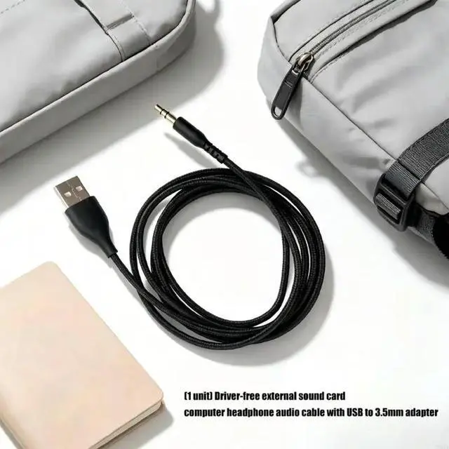 Alt view image 5 of 6 - 2025 Fast Speed USB To Auxiliary Cable For PC Clear Sound Output Easy Converter