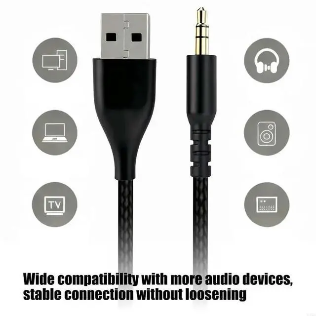 Alt view image 6 of 6 - 2025 Fast Speed USB To Auxiliary Cable For PC Clear Sound Output Easy Converter