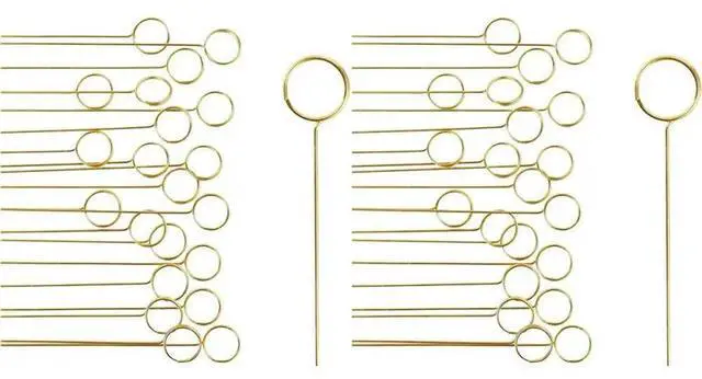 Main image of Floral Pick Card Holder, Picture Holders, 80Pcs Ring Loop, Photo Clip Holder Flower Card Holder Stick