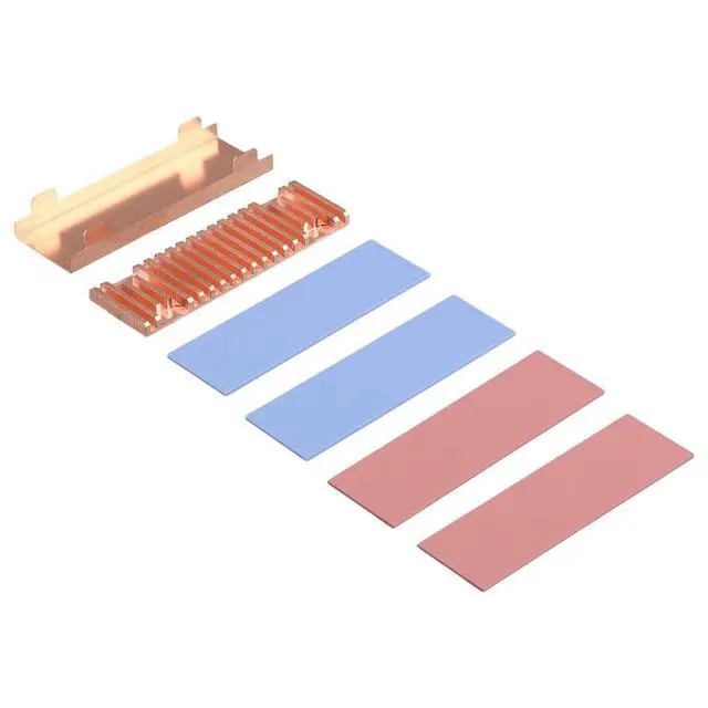 Alt view image 2 of 3 - Y95A-For M.2 NGFF Solid State Hard Drive Heatsink Ultra Thin Pure Copper Radiator Cooler for M2 NVME NGFF 2280 PCIE