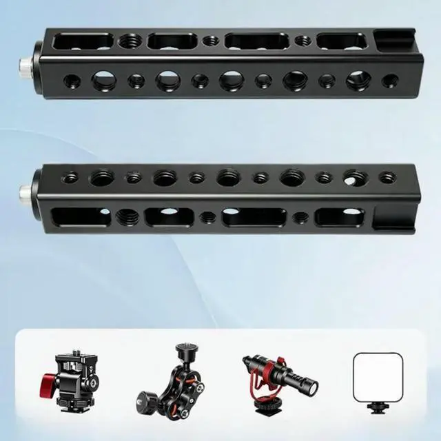 Alt view image 3 of 3 - Aluminum Alloy Micro 1/4 3/8 Camera Mounting Handle Grip With Cold Shoe Extension For For Universal Mounts