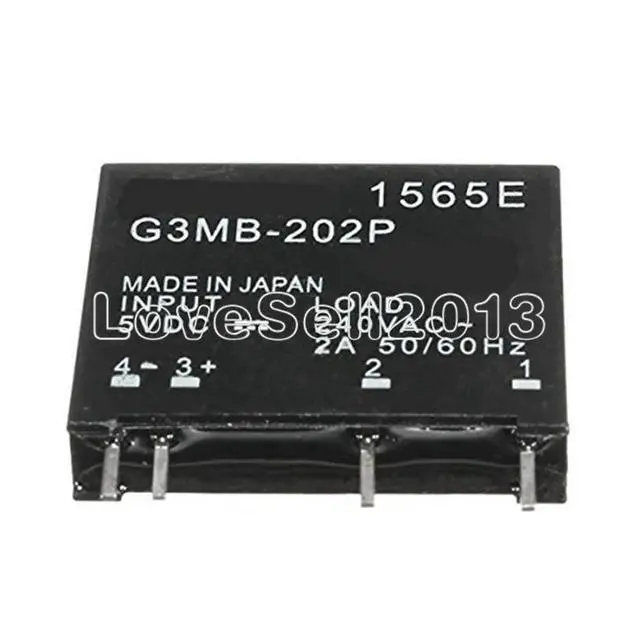 Alt view image 2 of 3 - 5PCS Relay Module G3MB-202P G3MB 202P DC-AC PCB SSR In 5V DC Out 240V AC 2A Solid State Relay Module For