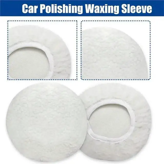 Alt view image 3 of 3 - Elastic Band Reusable And Washable,For Car l Furniture For Detailing 9-10" Buffing Pads, Lamb Fleece Bonnets Snug Fi