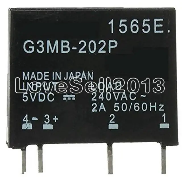 Main image of 5PCS Relay Module G3MB-202P G3MB 202P DC-AC PCB SSR In 5V DC Out 240V AC 2A Solid State Relay Module For