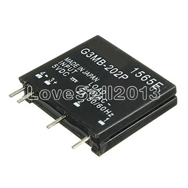 Alt view image 3 of 3 - 5PCS Relay Module G3MB-202P G3MB 202P DC-AC PCB SSR In 5V DC Out 240V AC 2A Solid State Relay Module For