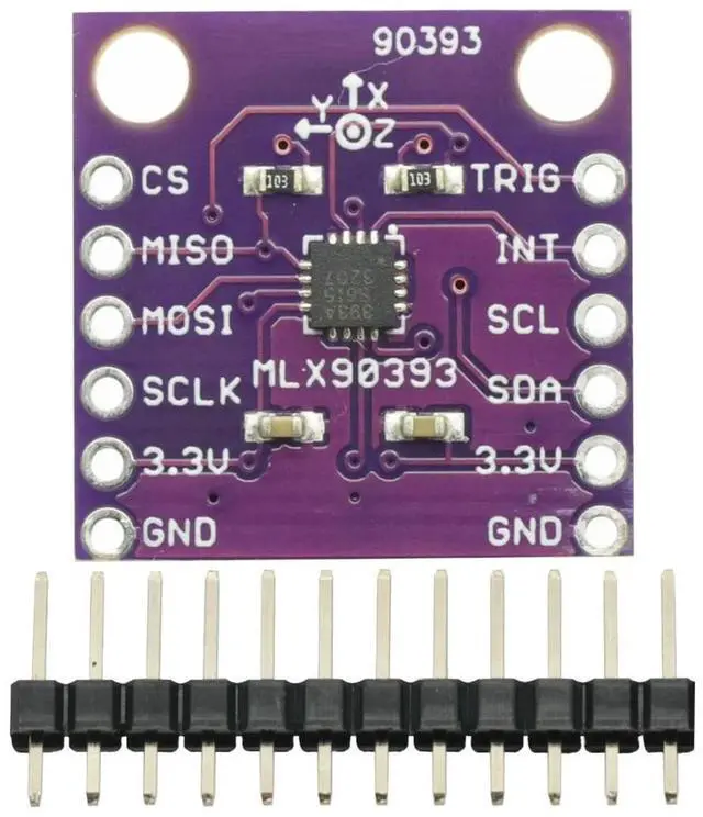 Main image of 1pcs MLX90393 three digital Hall sensors 3D position of the rotational angular displacement Sensor Board Contactless