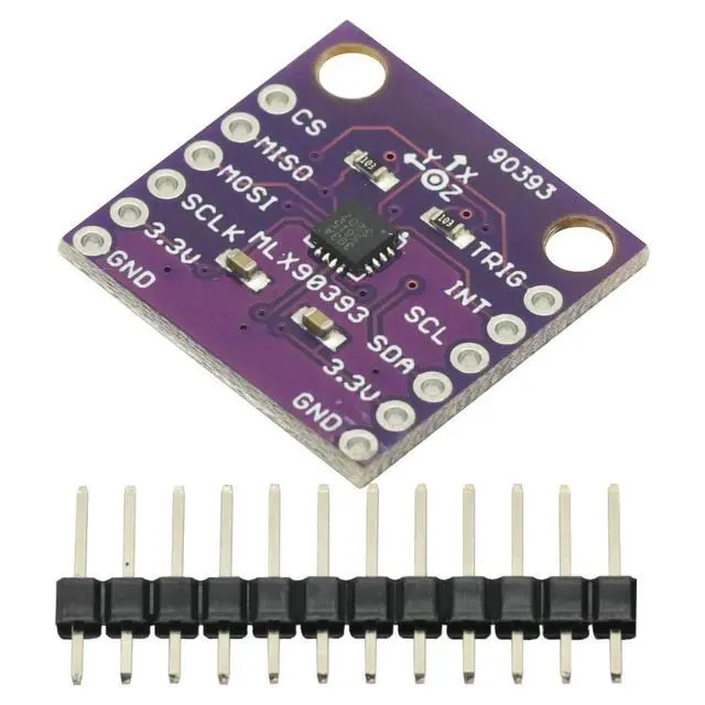 Alt view image 3 of 3 - 1pcs MLX90393 three digital Hall sensors 3D position of the rotational angular displacement Sensor Board Contactless