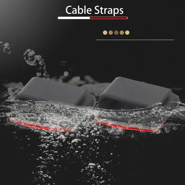 Alt view image 3 of 3 - YM-Adhesive Cable Clips, 100Pcs Cable Management Cable Organizer For Car, Home And Office (Black)