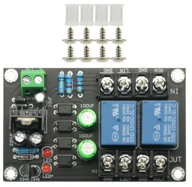 Main image of 300WX2 Audio Speaker Protection Board Delay 2 channels DC Protection board for Class A Digital amplifier Board Module DC12-16V