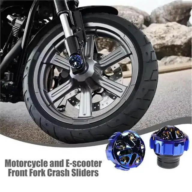 Alt view image 3 of 3 - Motorcycle And Front Fork Anti-Collision Slider Protector, Universal Shock-Absorber Cover