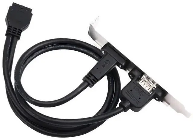 Main image of Rear USB 3.1 Port Expansion Cable 0.5M 20Pin To TYPE-C Female And USB 3.0 Female Data Connector With Bezel On Computer C
