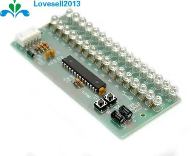 Main image of MCU Adjustable Display Pattern LED VU Meter Level Indicator 16 LED Dual Channel