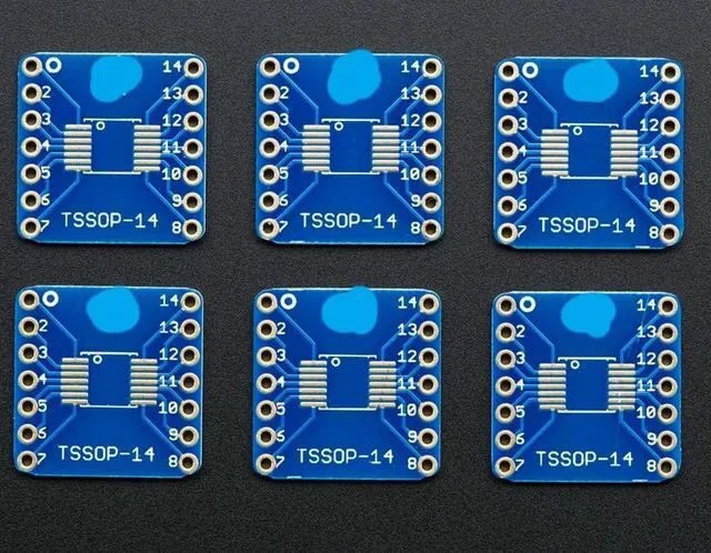 Alt view image 4 of 6 - 1210 SMT Breakout PCB for SOIC-14 or TSSOP-14 - 6 Pack!