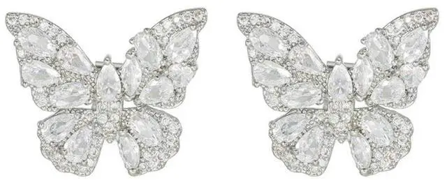 Alt view image 4 of 6 - 2025 Stylish Zircon Butterfly Ear Clip ly Fit for Freeclip 1/2 Headphones Charm Without Affecting Sound