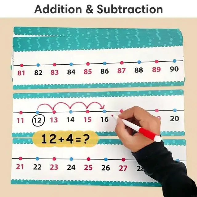 Alt view image 5 of 6 - 2025 Interactive Manipulatives Learning Cards Erasable Addition And Subtraction Practice For Classroom Teaching