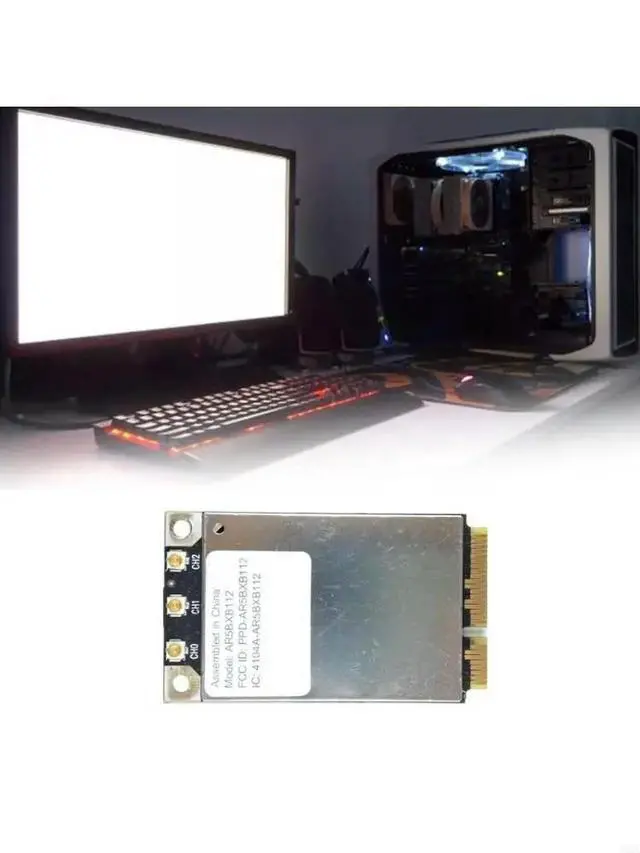Alt view image 4 of 6 - AR5BXB112 AR9380 Dual Band 450Mbps Mini PCI-E Card for PC Desktop