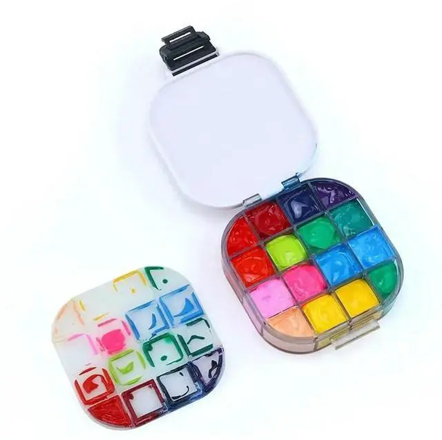 Main image of Airtight Paint Toolbox Sealed Paint Palette Box With Lid, 16 Hole Watercolor Palette Box