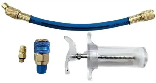 Main image of R-134A Low Side Quick Coupler Adapter 1/4 SAE Car A/C Oil And Dye Injector, Explosion-Proof Refrigerant Filling Tool