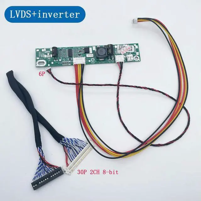 Main image of cable inverter kit 30pin 2ch 8bit LVDS cable 25cm+ 6PIN led inverter for LCD computer repair FIX-30P-S8 for 21.5 M215HW01 VB