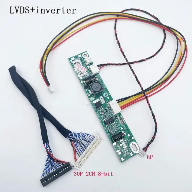 Alt view image 2 of 3 - cable inverter kit 30pin 2ch 8bit LVDS cable 25cm+ 6PIN led inverter for LCD computer repair FIX-30P-S8 for 21.5 M215HW01 VB