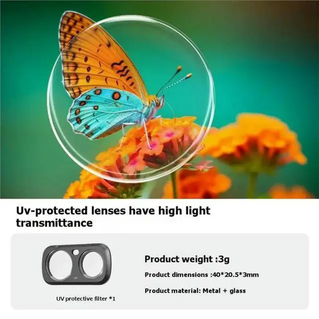 Alt view image 3 of 6 - UV High Light Transmittance Lens Filter For Luna Ultra Magnetic Quick-Swap HD Optical Glass