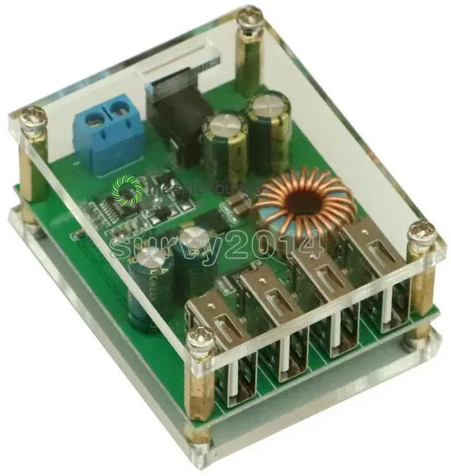 Main image of DC DC 7V-60V to 5V 5A 4 Four USB Output Buck Converter Board Step Down Power Supply Module Car Charger High Speed For