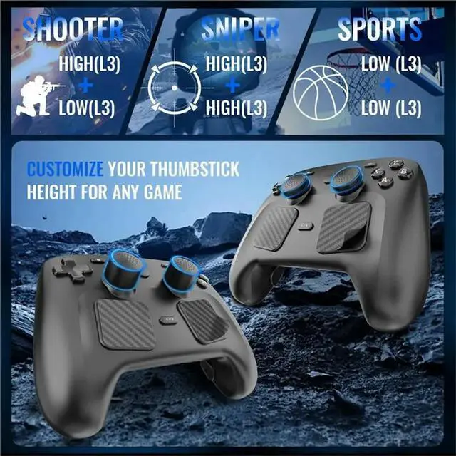 Alt view image 3 of 6 - For Steam Deck Touchpad Stickerswear Controller Button Thumbstick Caps + Touchpad +Back Button Silicone Covers