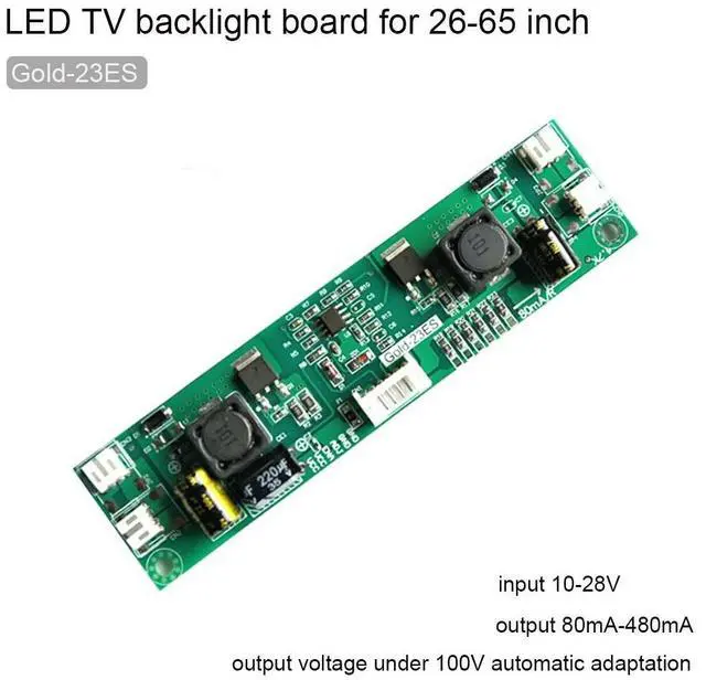 Main image of Gold-23ES Universal LED booster board for 26-65inch LED TV screen 10-25v input 80mA-480mA output