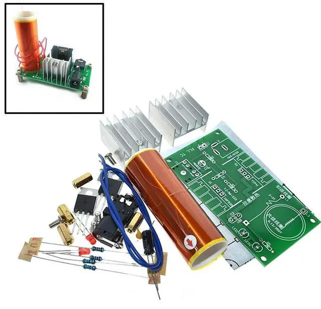 Main image of DIY electronic kit Tesla coil generator kit 15W for Plasma horn speaker DIY soldering project kit for learning