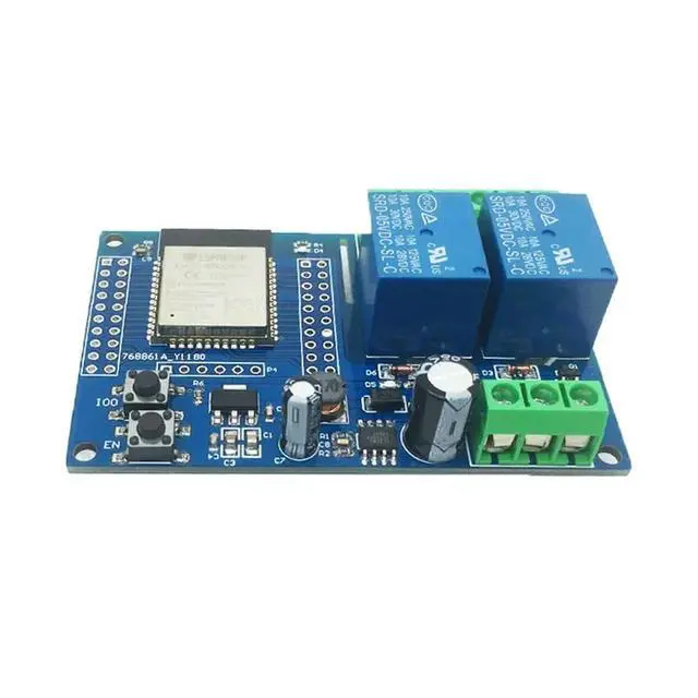 Alt view image 3 of 6 - ESP32 Development Board 2channel Relay Module DC 5-60V